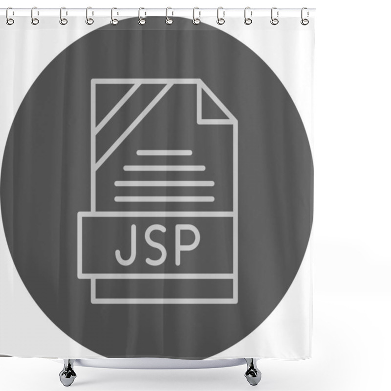 Personality   JSP  File Format Web Icon Vector Illustration   Shower Curtains