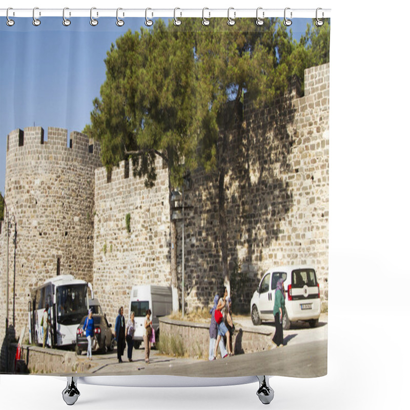 Personality  Many Tourists Visit The Fortress Kadifekale Izmir Shower Curtains