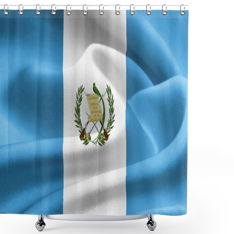 Personality  Flag Of Guatemala Shower Curtains