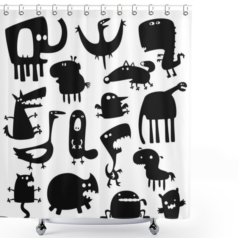 Personality  Funny Animals Shower Curtains