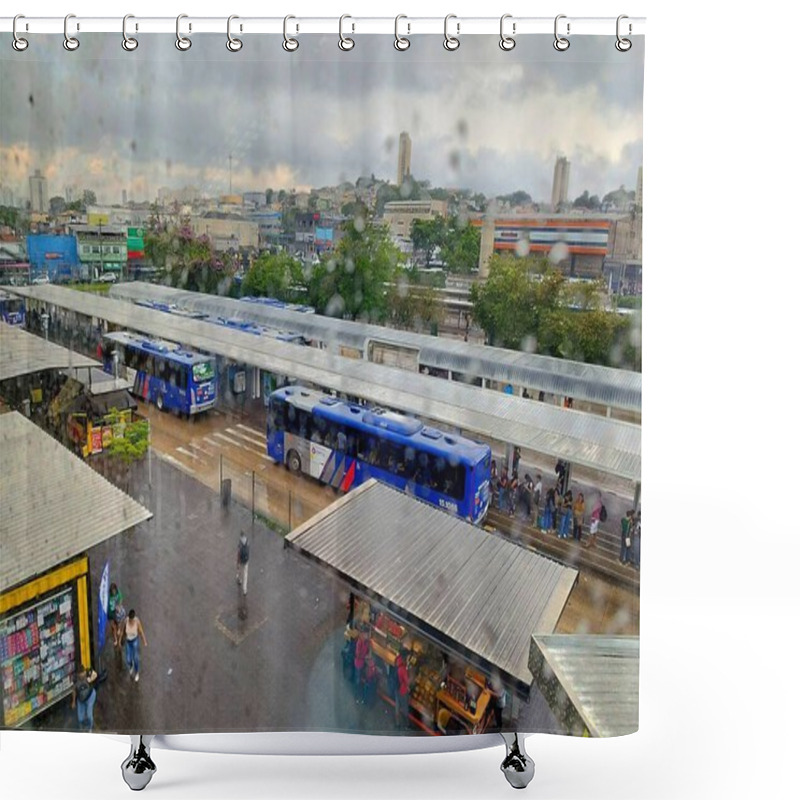 Personality  Sao Paulo (sp), 12/30/2024 - Transport/bus/fare/emtu - Passenger Movement At The Emtu Capao Redondo Terminal In The South Zone Of Sao Paulo On Monday Afternoon. (Leandro Chemalle/Thenews2)  Shower Curtains