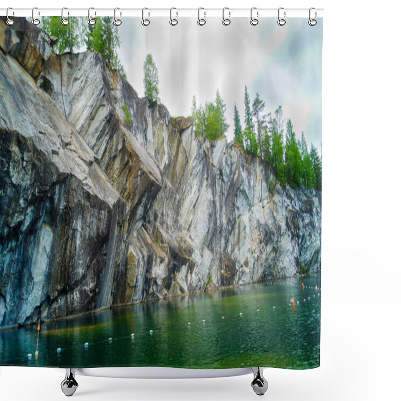 Personality  Ruskeala Marble Quarry, Karelia, Russia Shower Curtains