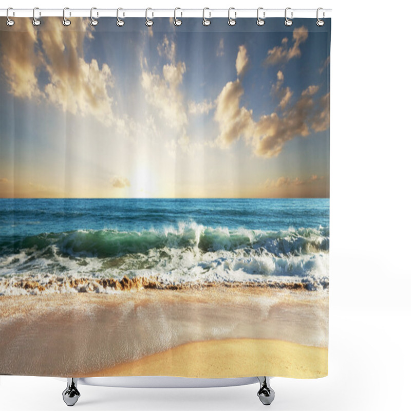 Personality  Sea Sunset Shower Curtains