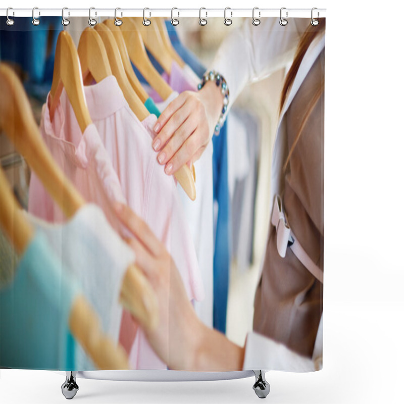 Personality  Elegant Clothes On Hangers Shower Curtains