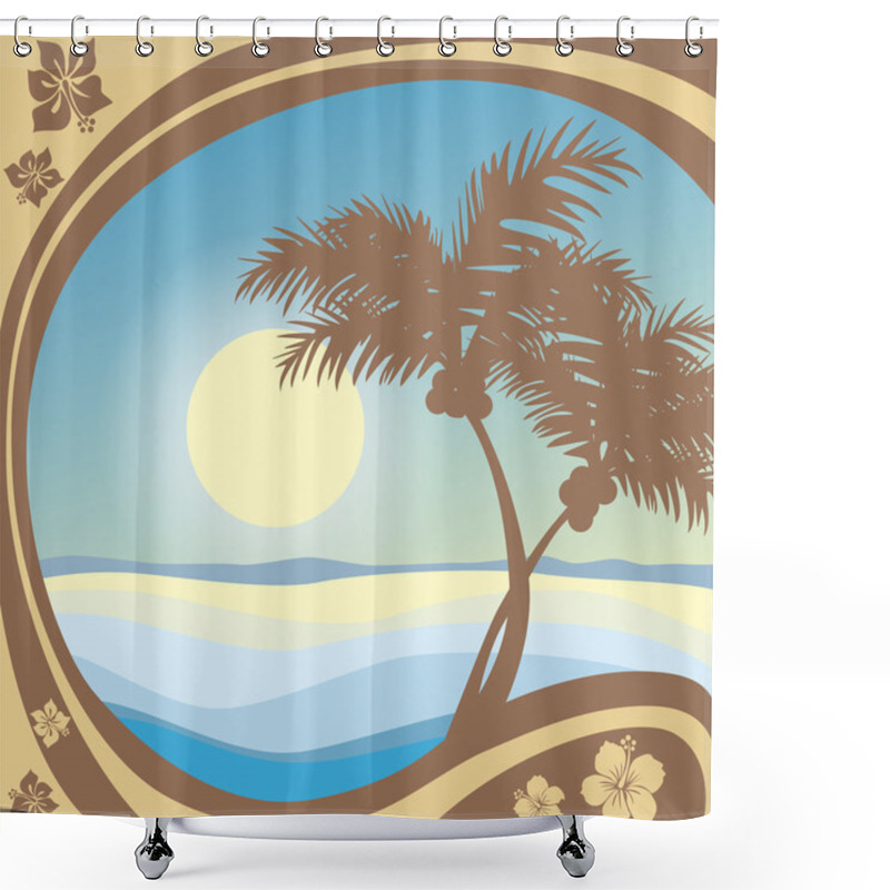 Personality  Beach Shower Curtains