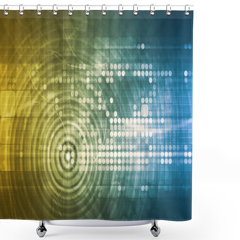 Personality  Business Technology Background Shower Curtains