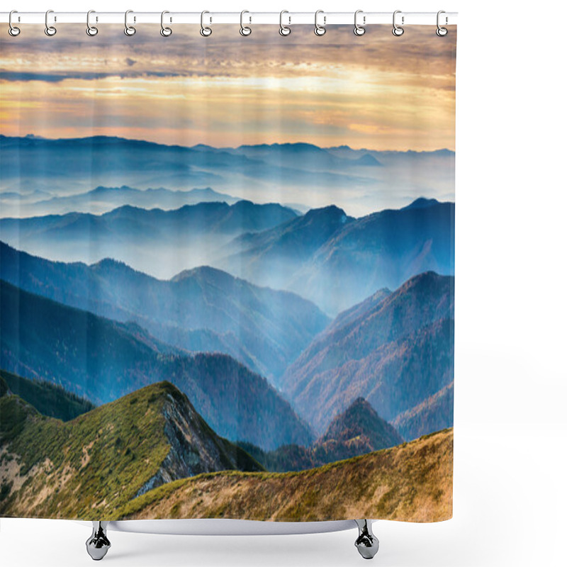 Personality  Blue Mountains And Hills Shower Curtains