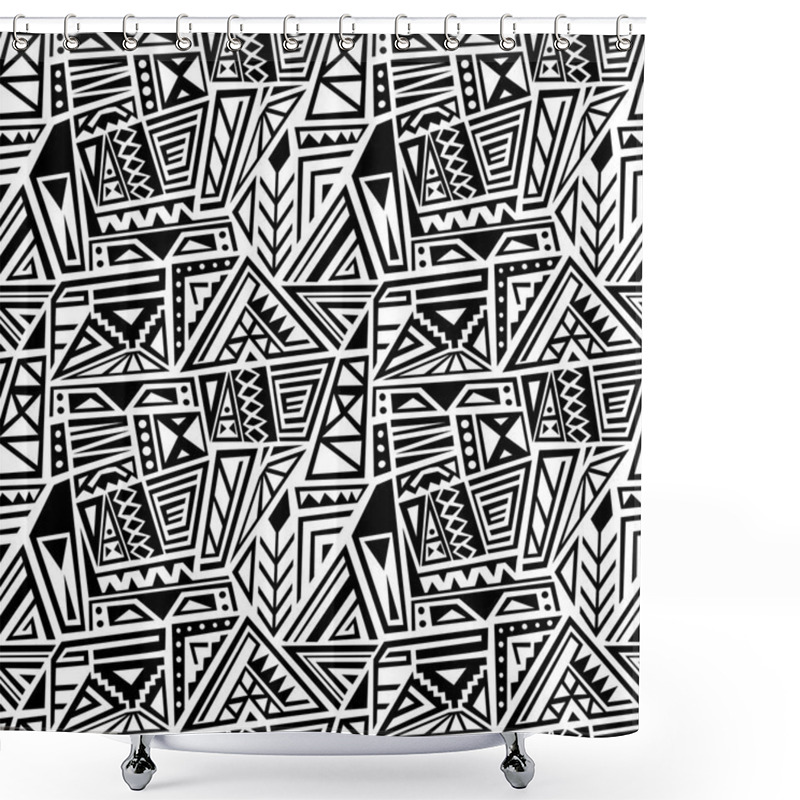 Personality  Black And White Pattern Shower Curtains