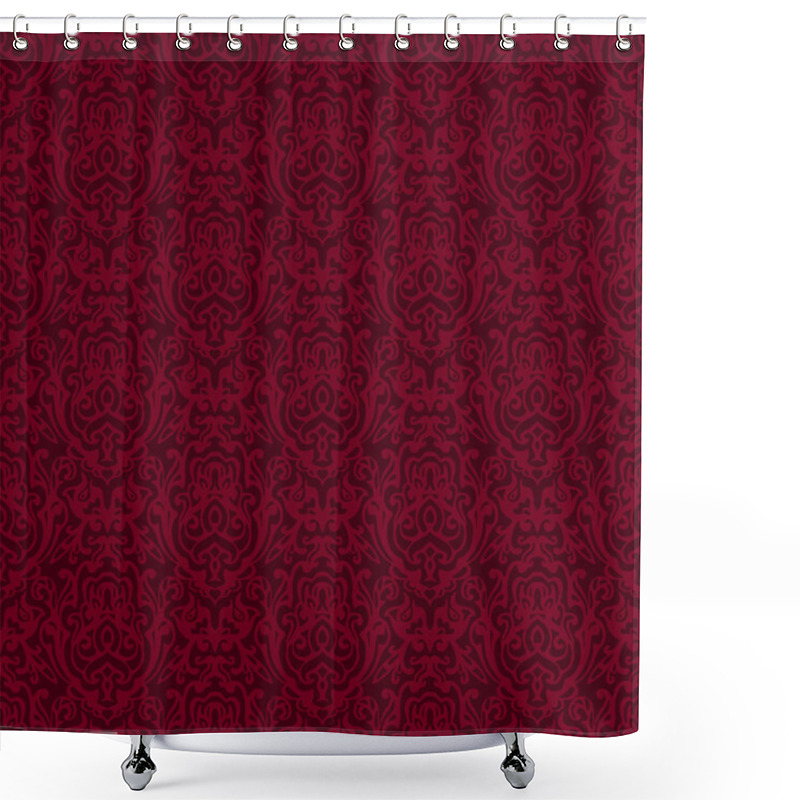 Personality  Damask Seamless Pattern Background Texture Shower Curtains