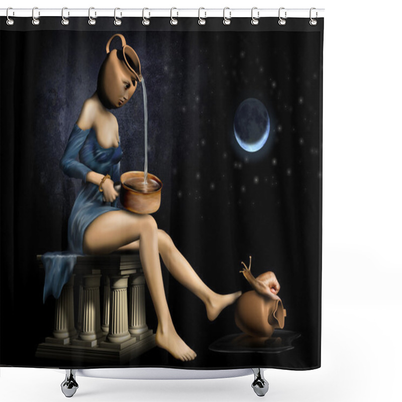 Personality  Surreal Woman Shower Curtains