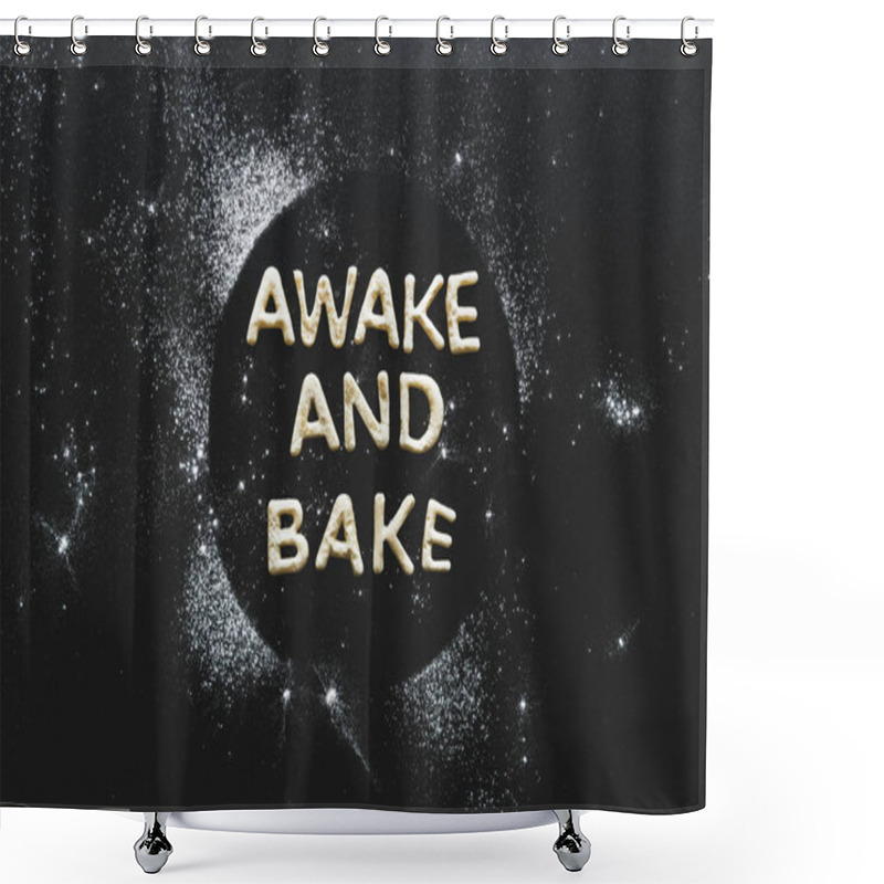 Personality  Cookies In Forms Of Letters With Powdered Sugar Shower Curtains