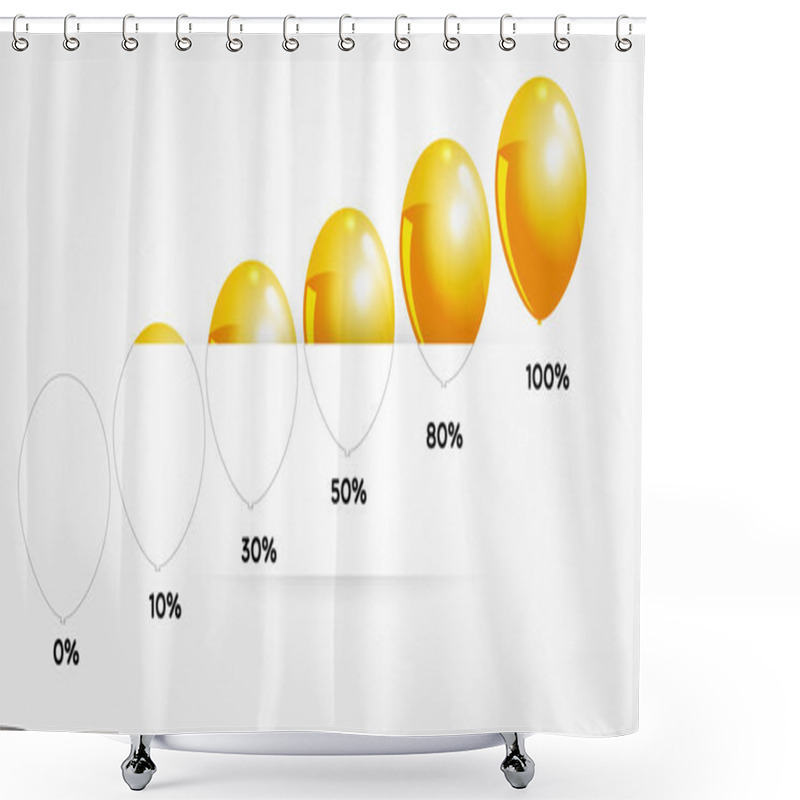 Personality  Infographic Balloons, Vector Design Shower Curtains