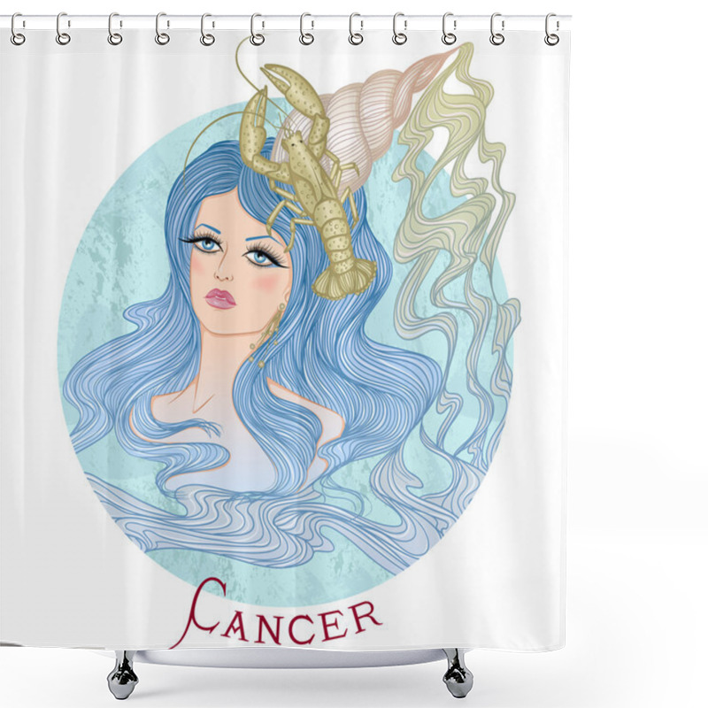 Personality  Astrological Sign Of Cancer As A Beautiful Girl Shower Curtains