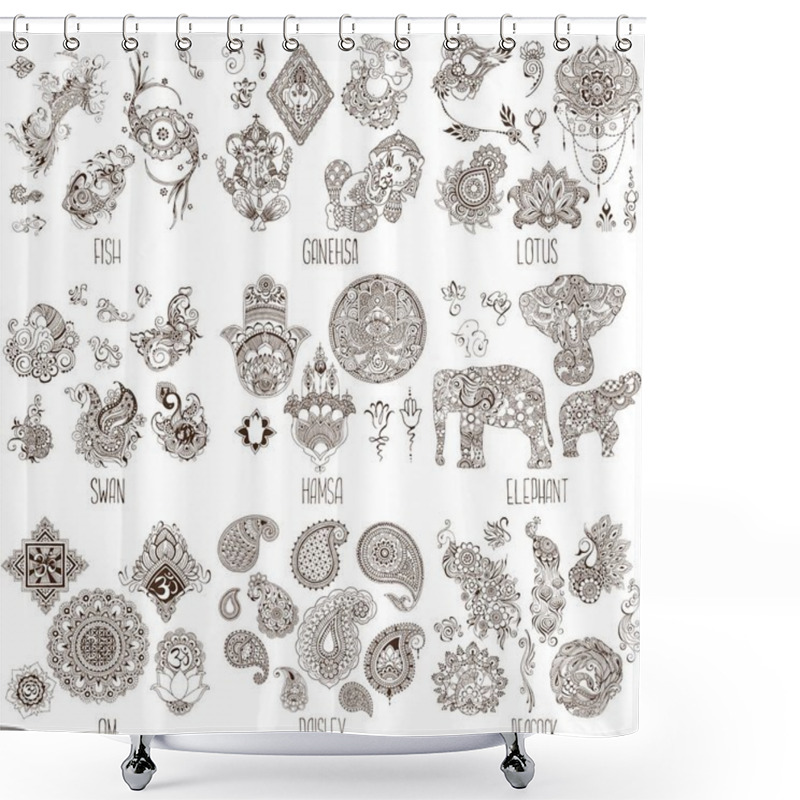 Personality  Oriental Decorative Symbols Shower Curtains