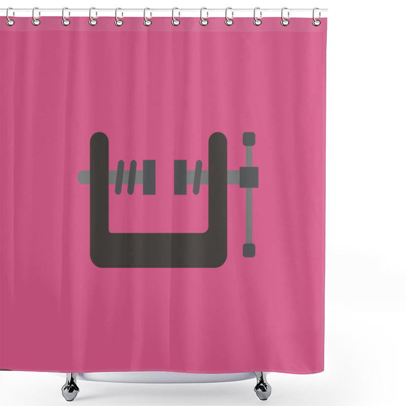 Personality  Vise Icon Illustration Isolated Vector Sign Symbol Shower Curtains