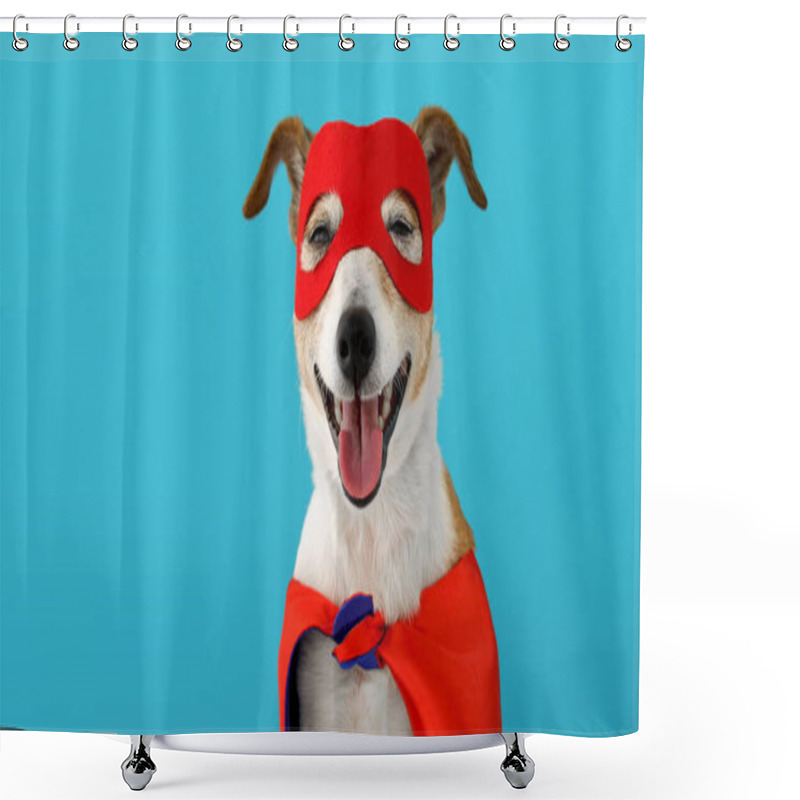 Personality  Dog Super Hero Costume Shower Curtains