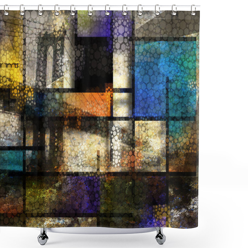 Personality  Modern Art Inspired Landscape NYC Shower Curtains