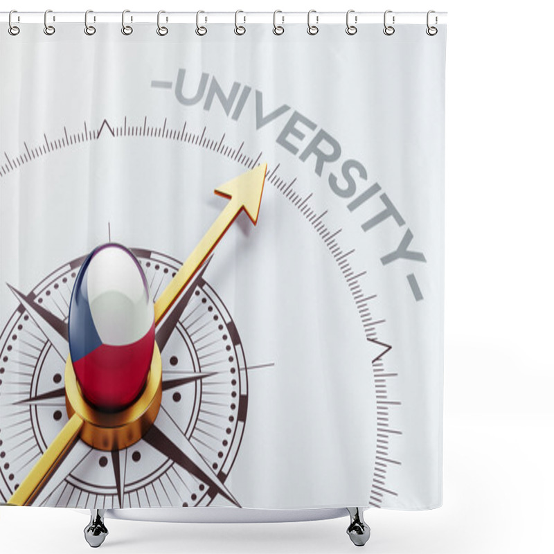 Personality  Czech Republic University Concept Shower Curtains