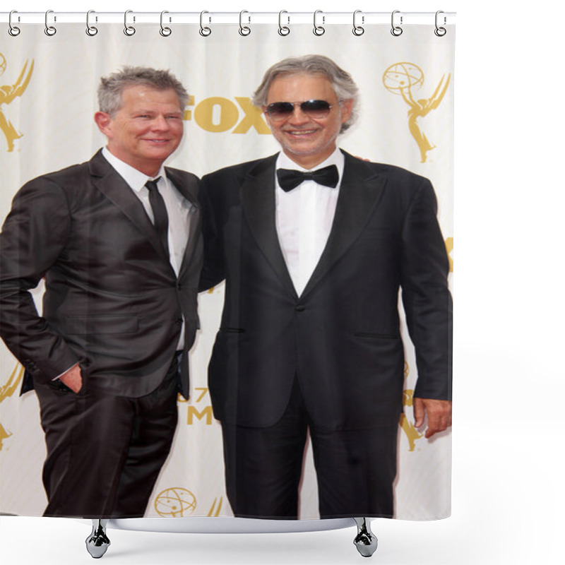 Personality  David Foster, Andrea Bocelli Shower Curtains