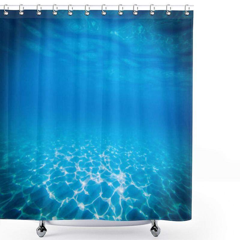 Personality  Tropical Blue Ocean Underwater Background - Luxury Nature Pattern Shower Curtains