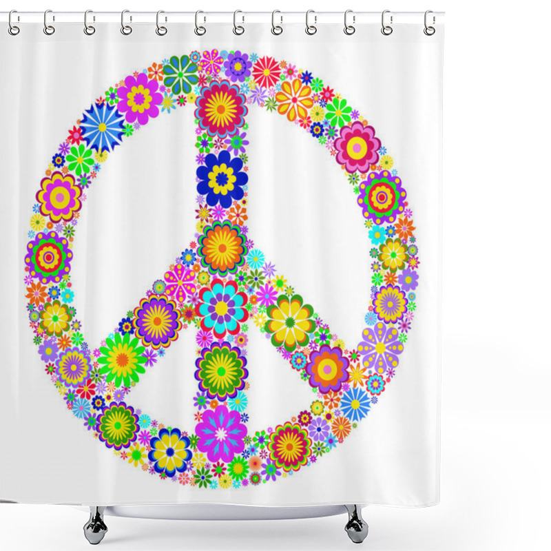 Personality  Pacific Symbol On White Background Shower Curtains