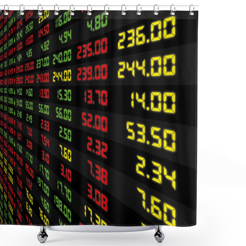 Personality  A Display Of Daily Stock Market  Shower Curtains