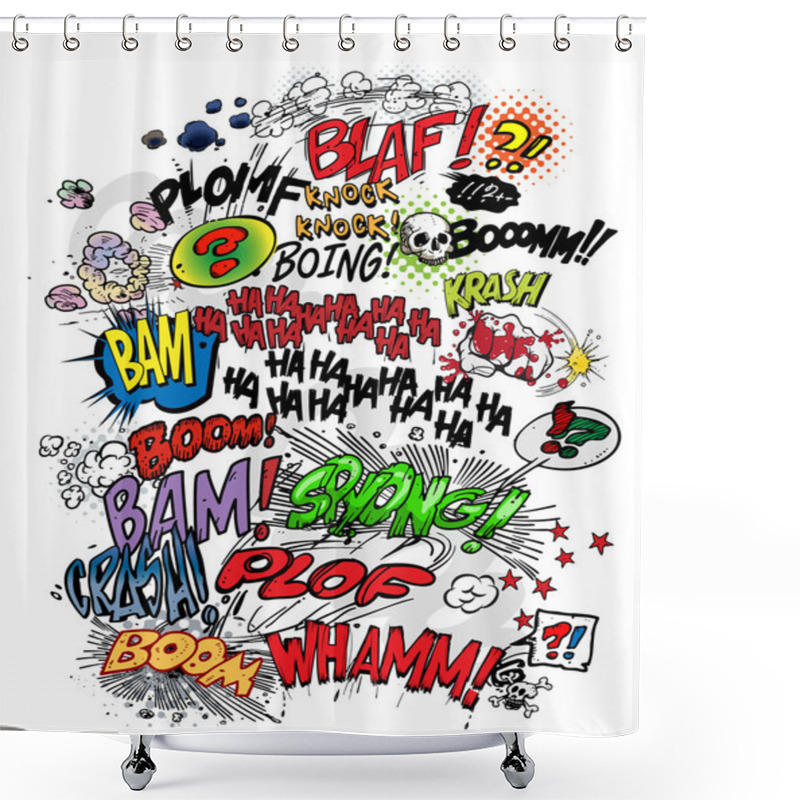 Personality  Comic Book - Words Shower Curtains