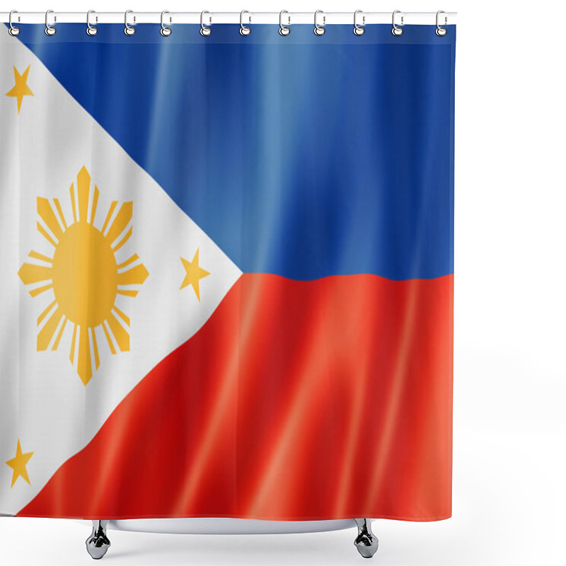 Personality  Philippines Flag Shower Curtains