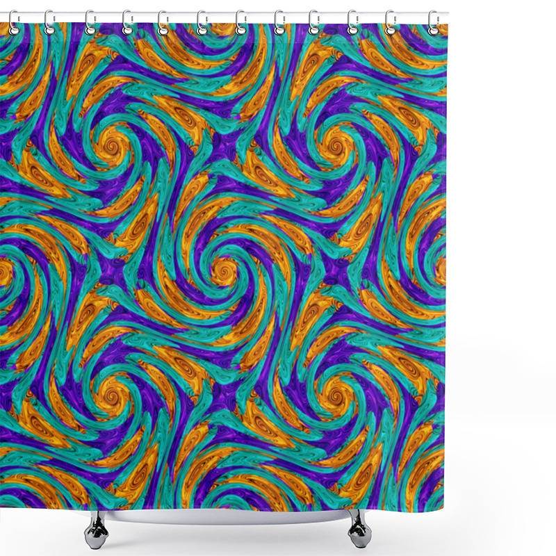 Personality  Twirls Abstract Seamless Pattern Shower Curtains