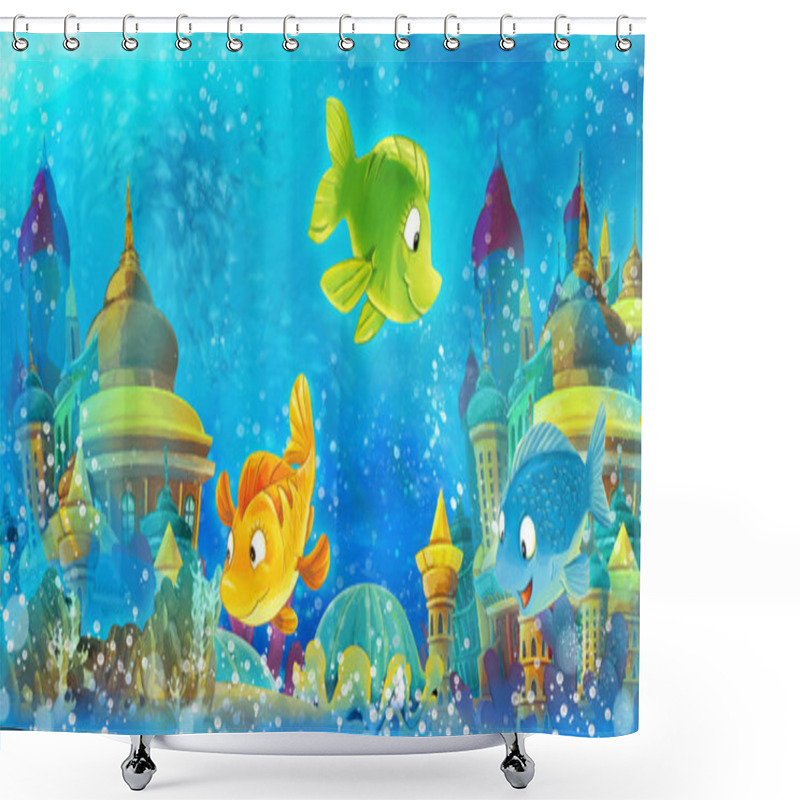 Personality  Cartoon Underwater Animals Shower Curtains