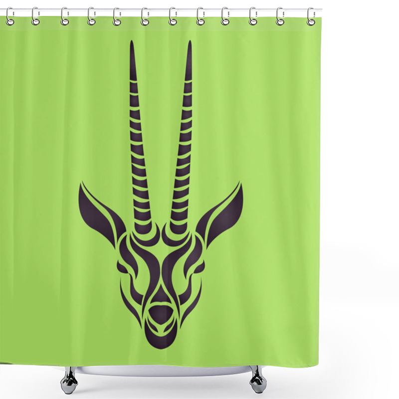 Personality  Gazelle Logo Vector Shower Curtains