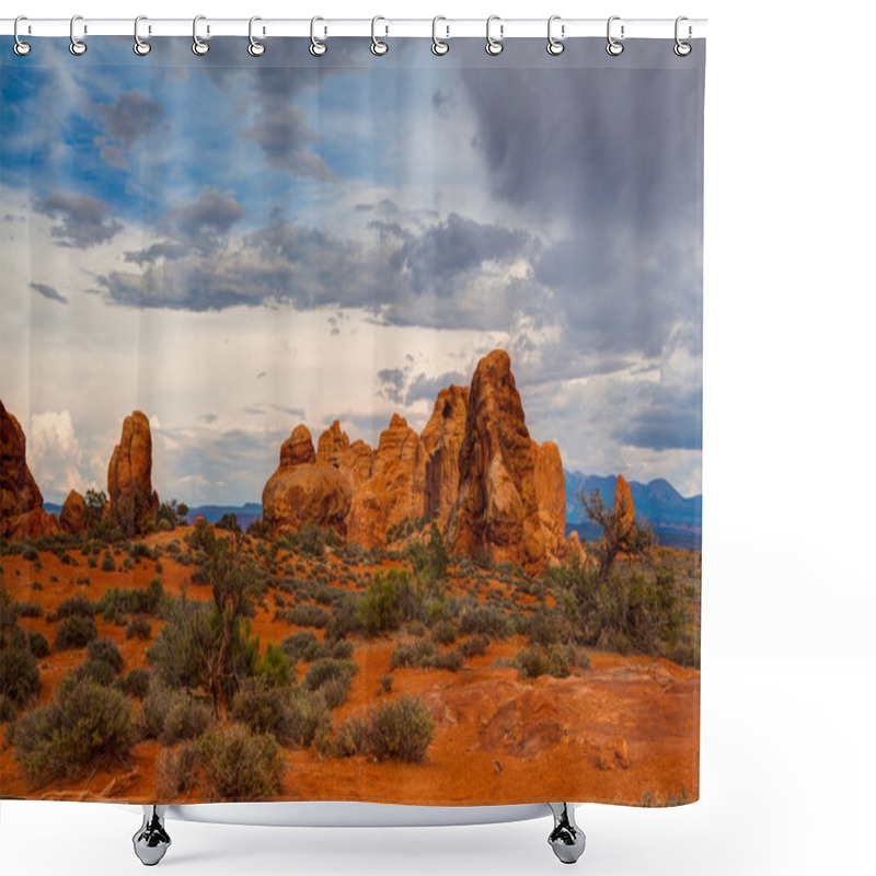 Personality  Beautiful Rock Formations In Arches National Park, Utah, USA Shower Curtains