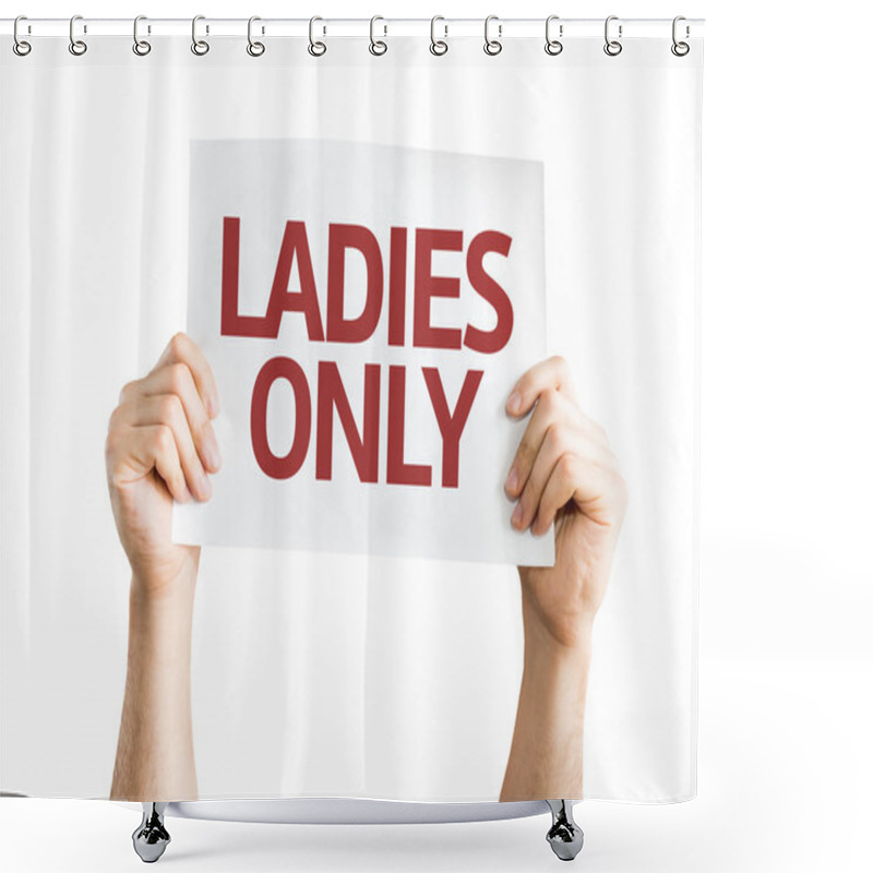 Personality  Ladies Only Card Shower Curtains