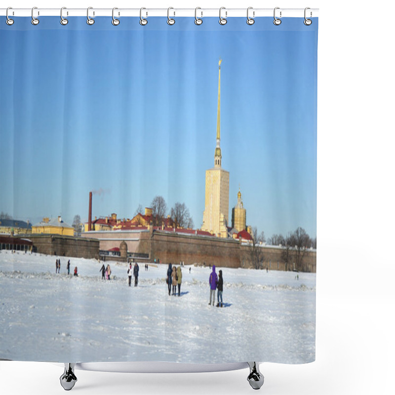 Personality  The Peter And Paul Fortress At Winter Shower Curtains