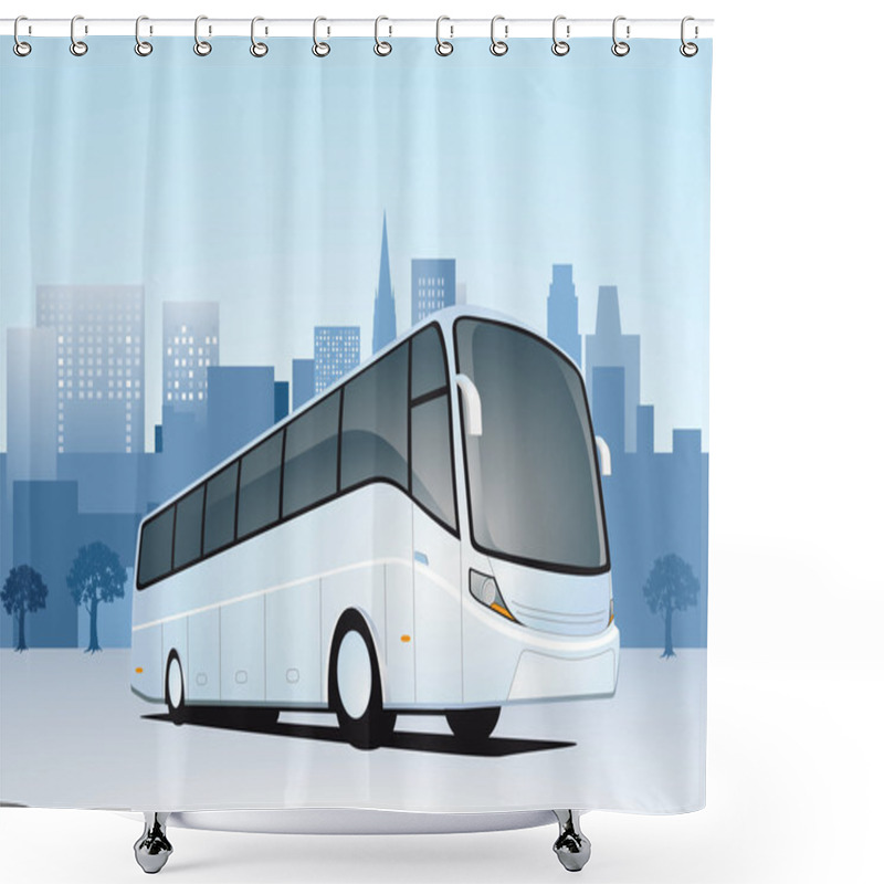 Personality  City Travel By Bus Shower Curtains