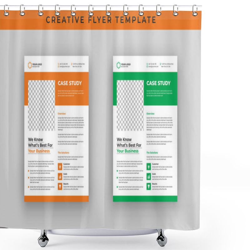 Personality  Case Study Flyer Template Design Shower Curtains