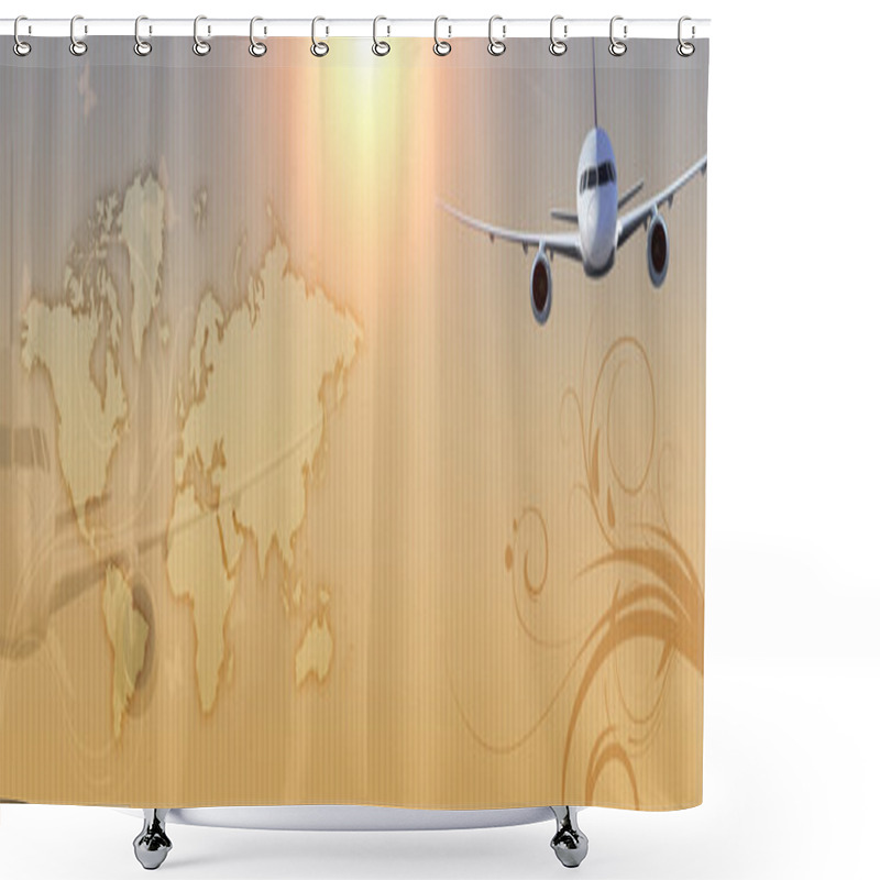 Personality  Futuristic Background. Shower Curtains