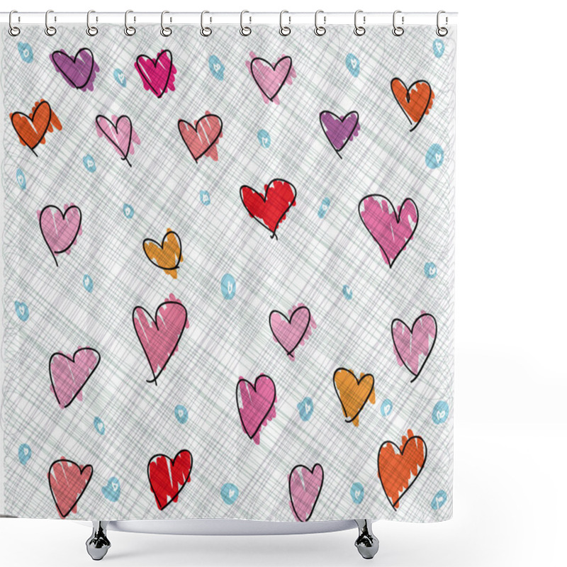 Personality  Abstract Valentine Background. Vector Illustration Shower Curtains