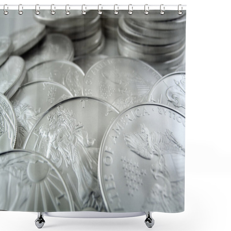 Personality  Silver Eagle $1 U.S. Bullion Coins Shower Curtains