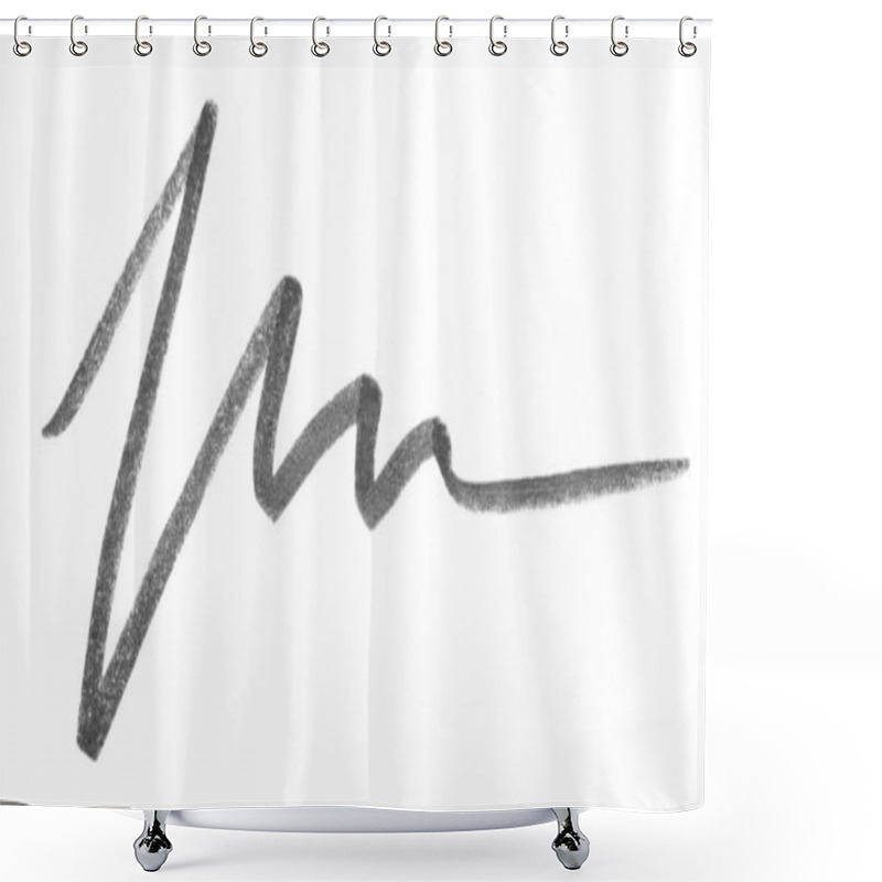 Personality  Hand Drawn Pencil Scribble On White Background Shower Curtains