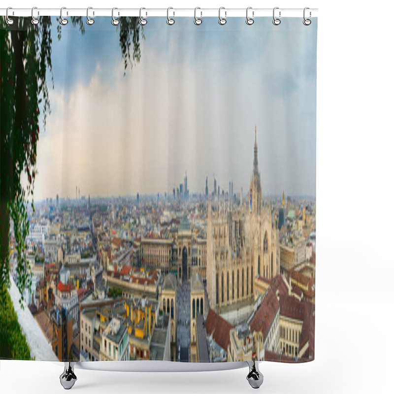 Personality  Milan Buildings Skyline Shower Curtains