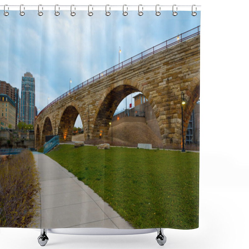 Personality  Stone Arch Bridge Shower Curtains