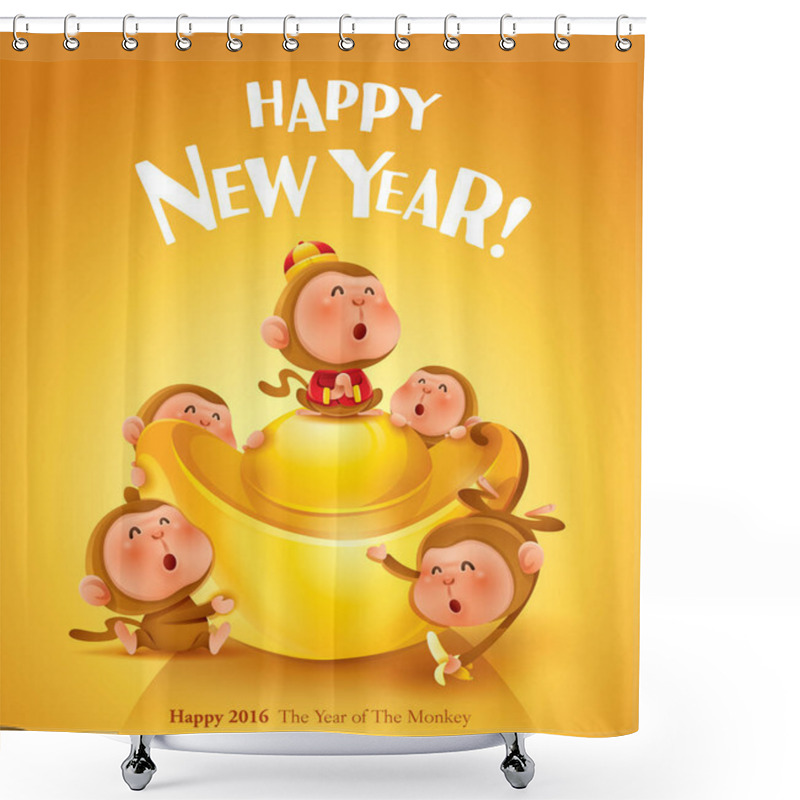 Personality  Happy New Year! The Year Of The Monkey Shower Curtains