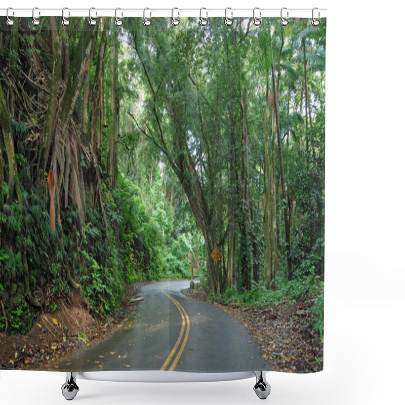 Personality  Driving On The Road To Hana, Maui, Hawaii Shower Curtains