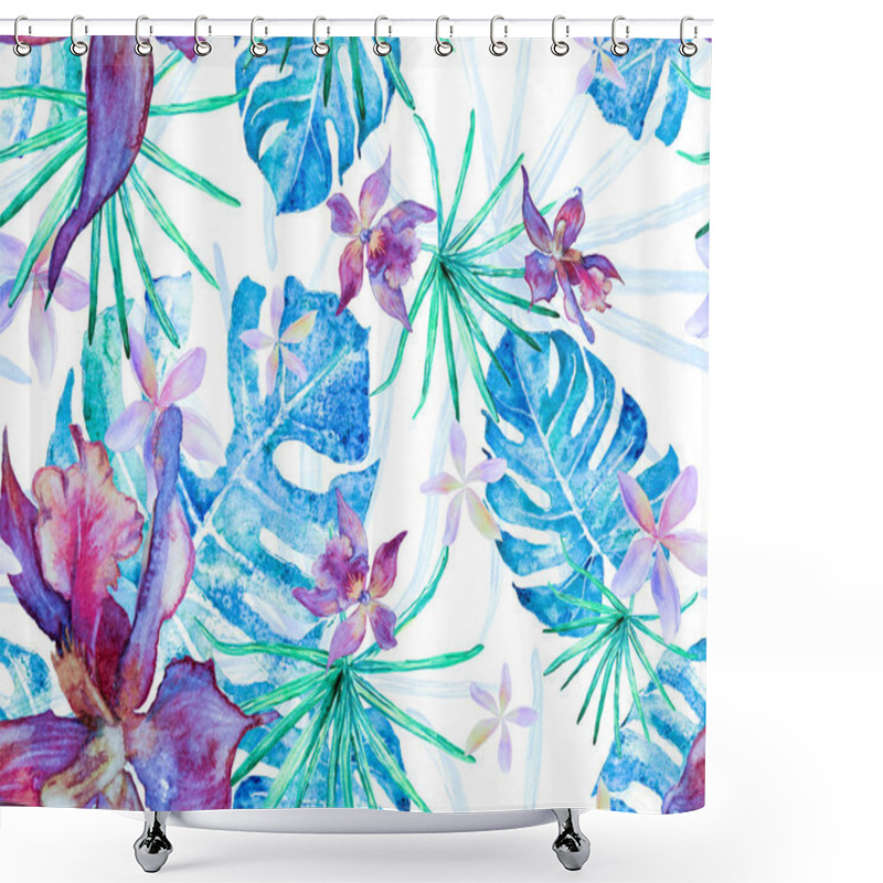 Personality  Orchid Seamless Pattern. Shower Curtains