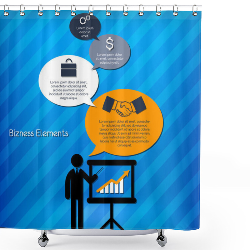 Personality  Vector Business Elements, Vector Illustration Shower Curtains