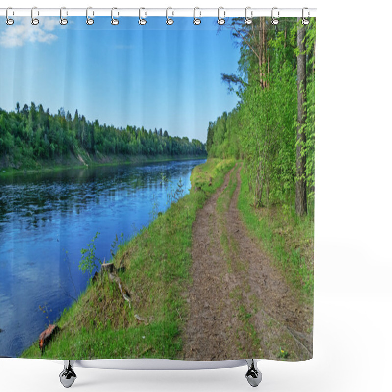 Personality  River Zapadnaya (Western) Dvina Landscape. Shower Curtains