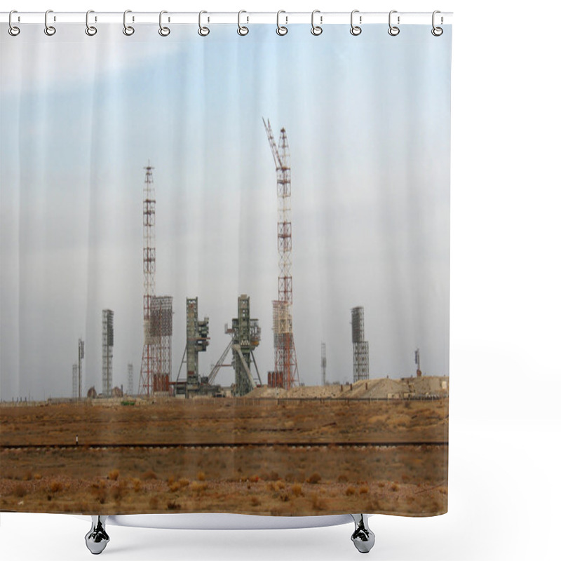 Personality  Baikonur Rocket Launch Shower Curtains