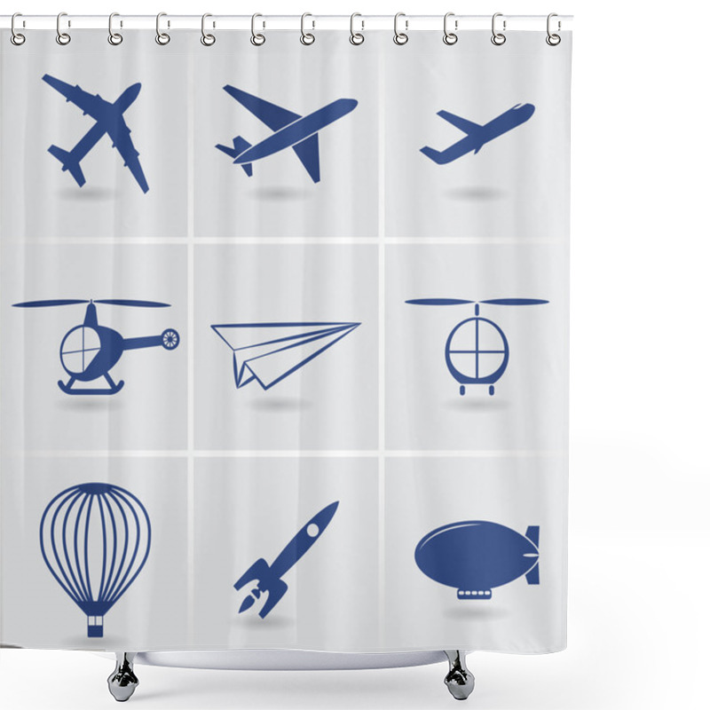 Personality  Air Transport Shower Curtains