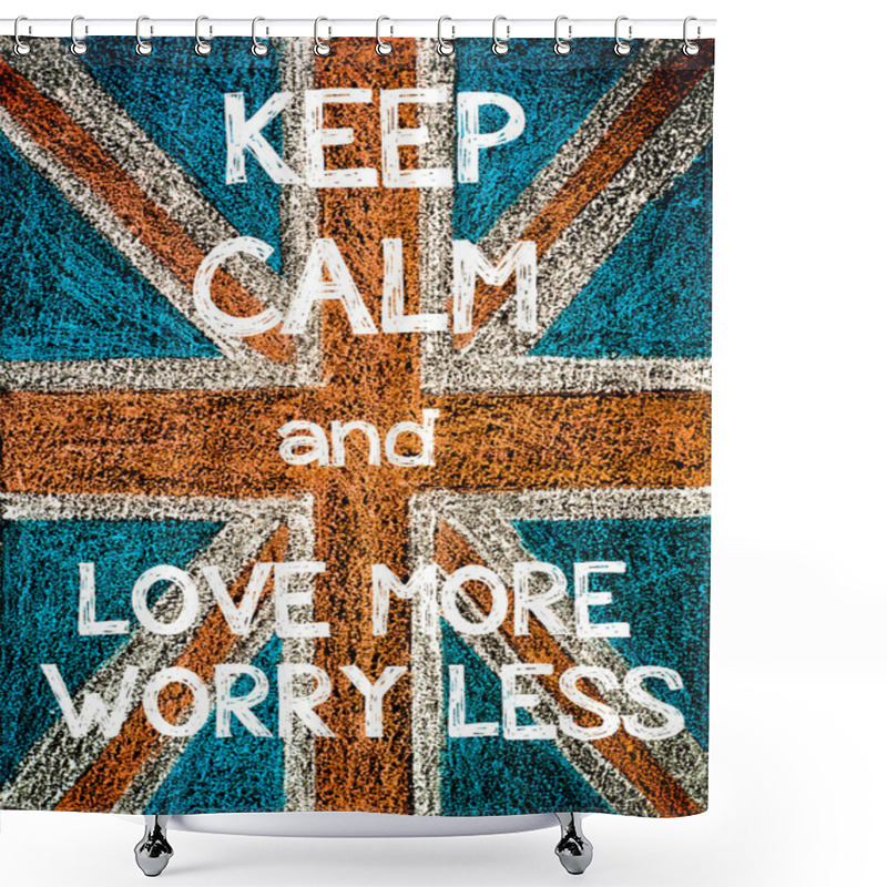 Personality  Keep Calm And Love More, Worry Less Shower Curtains